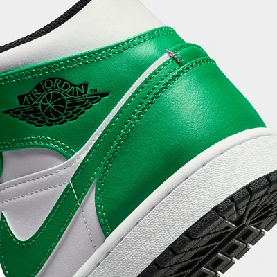 Jordan 1 Mid Lucky Green / Black - White