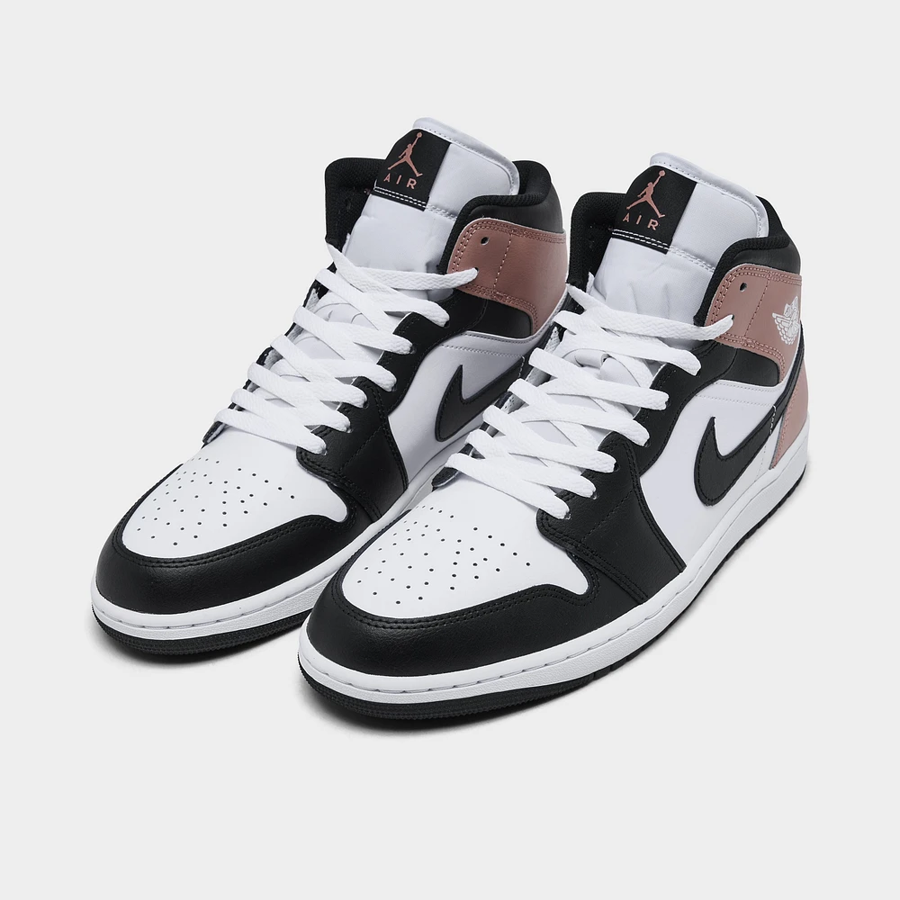 Jordan 1 Mid White / Black - Rust Pink