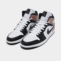 Jordan 1 Mid White / Black - Rust Pink