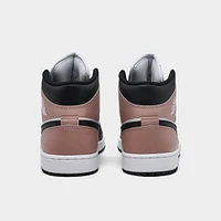 Jordan 1 Mid White / Black - Rust Pink