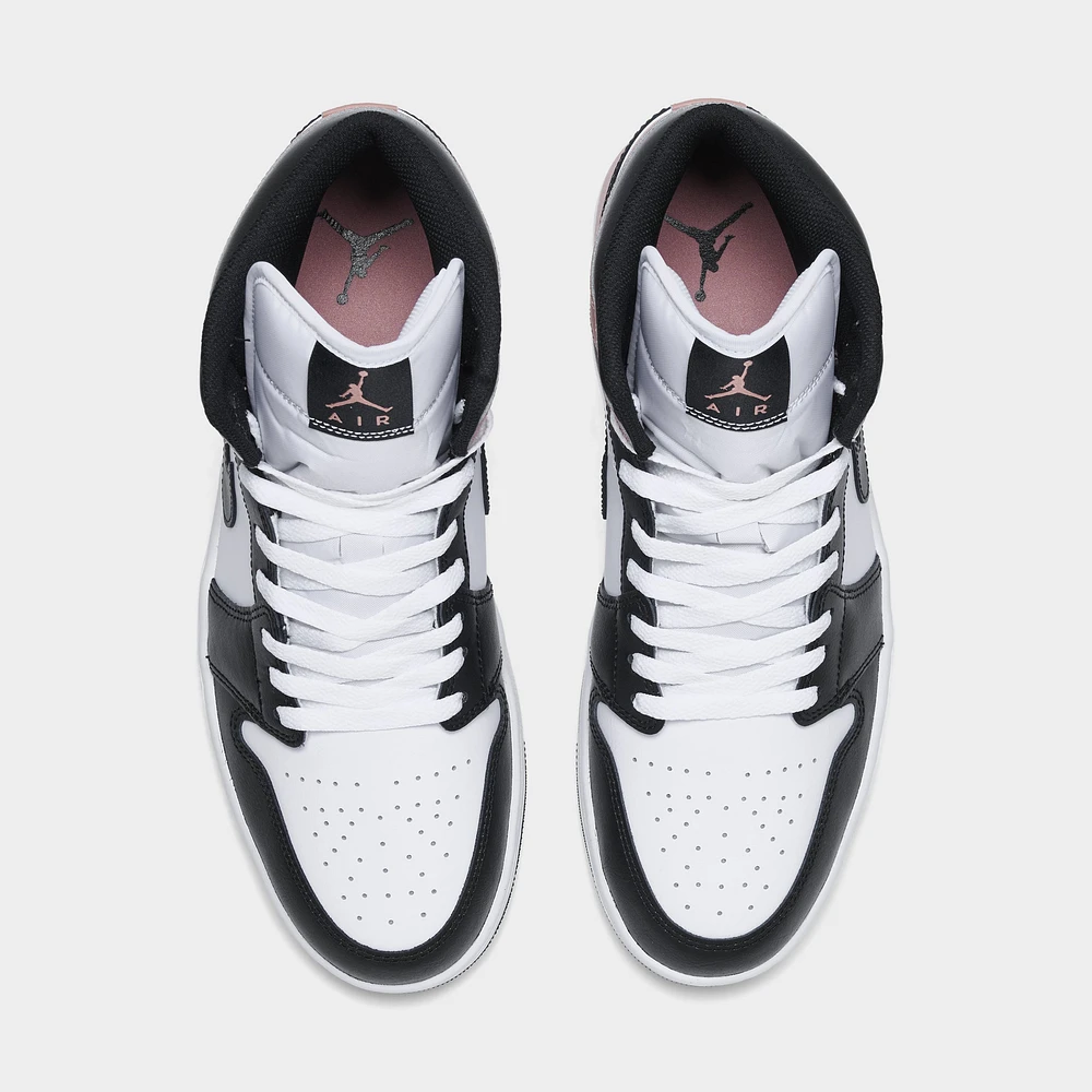 Jordan 1 Mid White / Black - Rust Pink