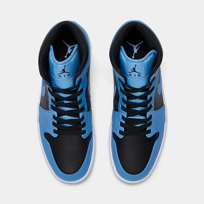 Jordan 1 Mid University Blue / Black - White