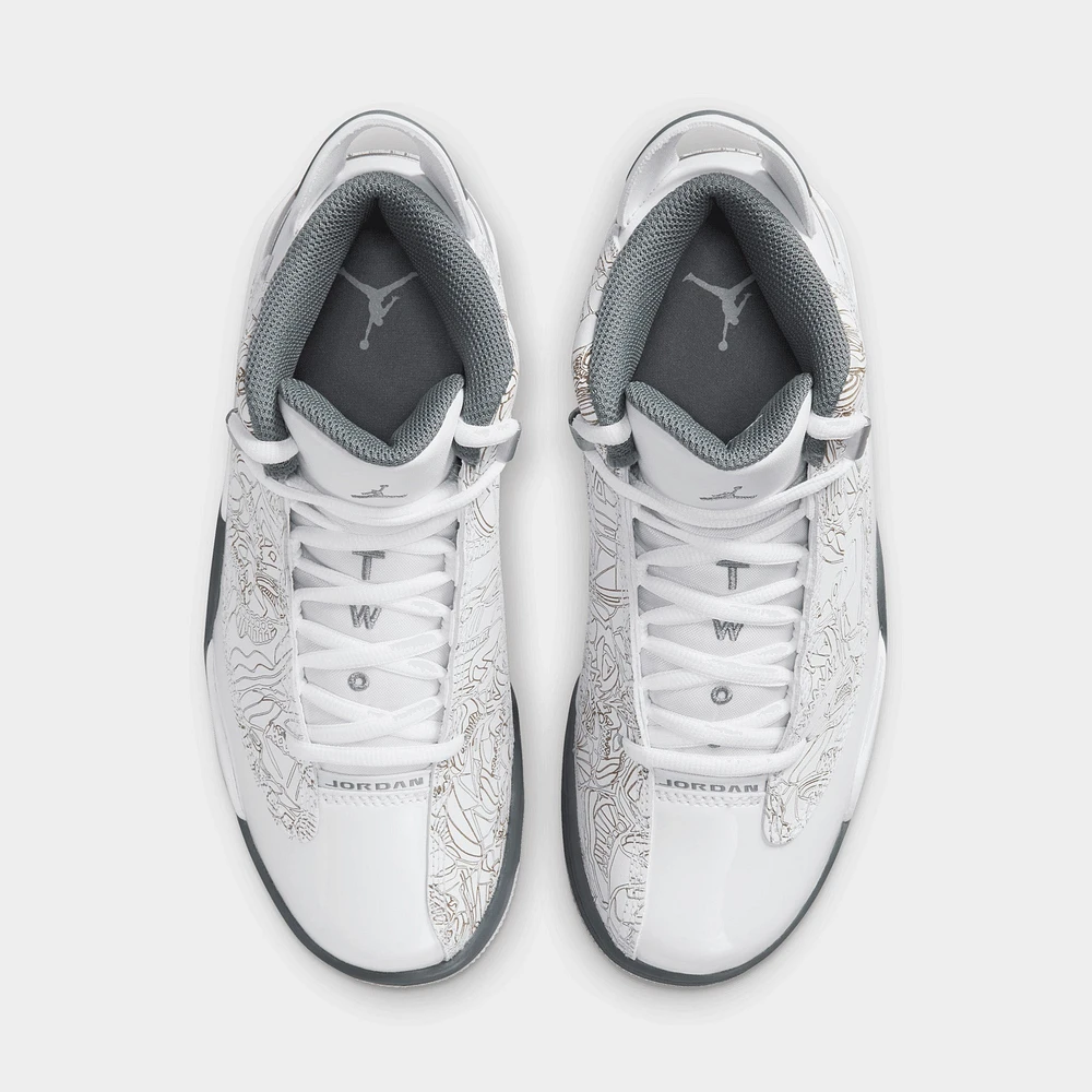Jordan Dub Zero GS White / Black - Fire Red