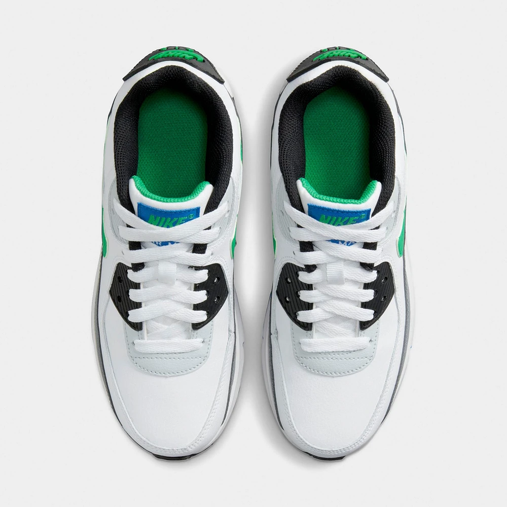 Nike Air Max 90 Leather GS White / Stadium Green - Pure Platinum
