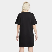 Nike Sportswear Women's Club Fleece Loose T-shirt Dress Black / White