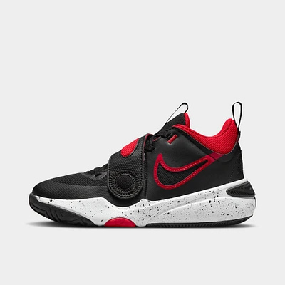 Nike Team Hustle D 11 GS Black / University Red - White