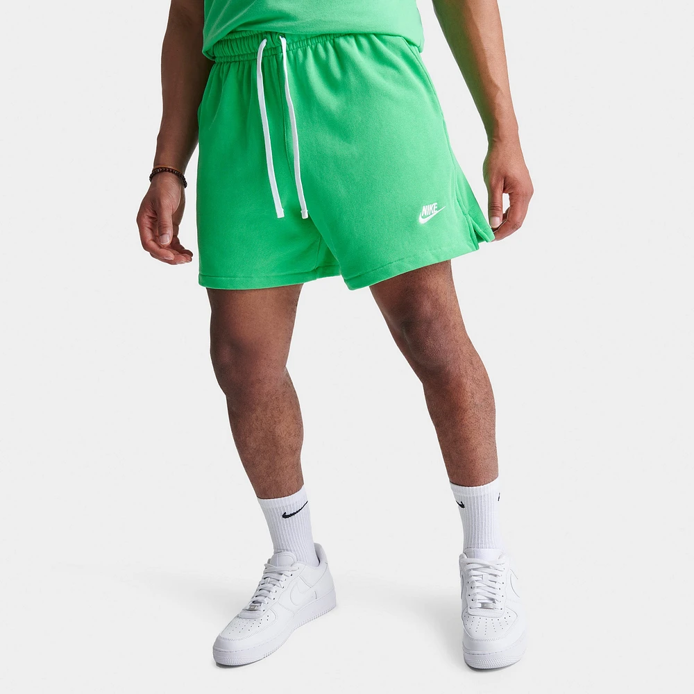 Nike Club French Terry Flow Shorts Spring Green / White