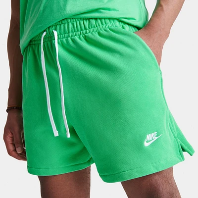 Nike Club French Terry Flow Shorts Spring Green / White