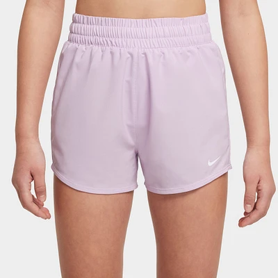 Nike One Girls' Dri-FIT High-Waisted Woven Training Shorts Doll / White