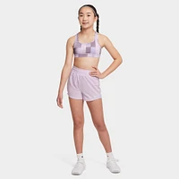 Nike One Girls' Dri-FIT High-Waisted Woven Training Shorts Doll / White