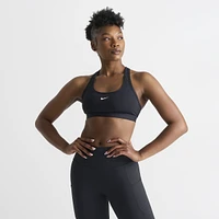 Nike Women's Swoosh Light Support Sports Bra Black / Sail
