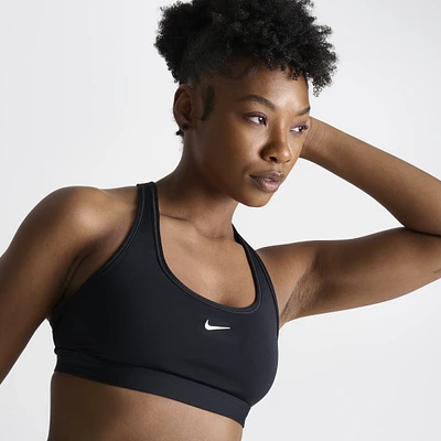 Nike Women's Swoosh Light Support Sports Bra Black / Sail