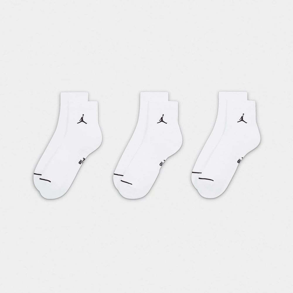 Jordan Everyday Ankle Socks (3 Pack) White / Black