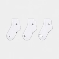 Jordan Everyday Ankle Socks (3 Pack) White / Black
