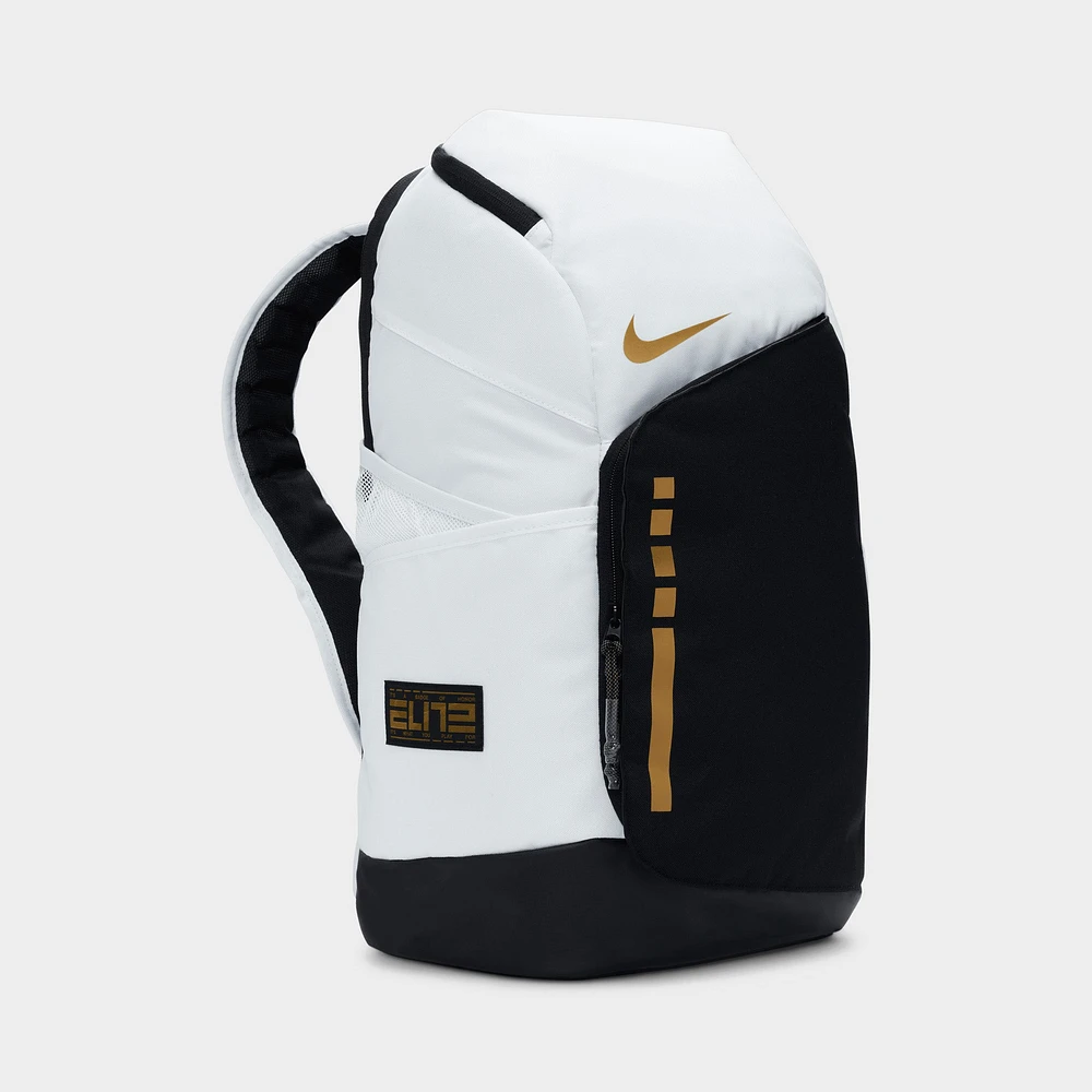 Nike Hoops Elite 32L Backpack White / Black - Metallic Gold