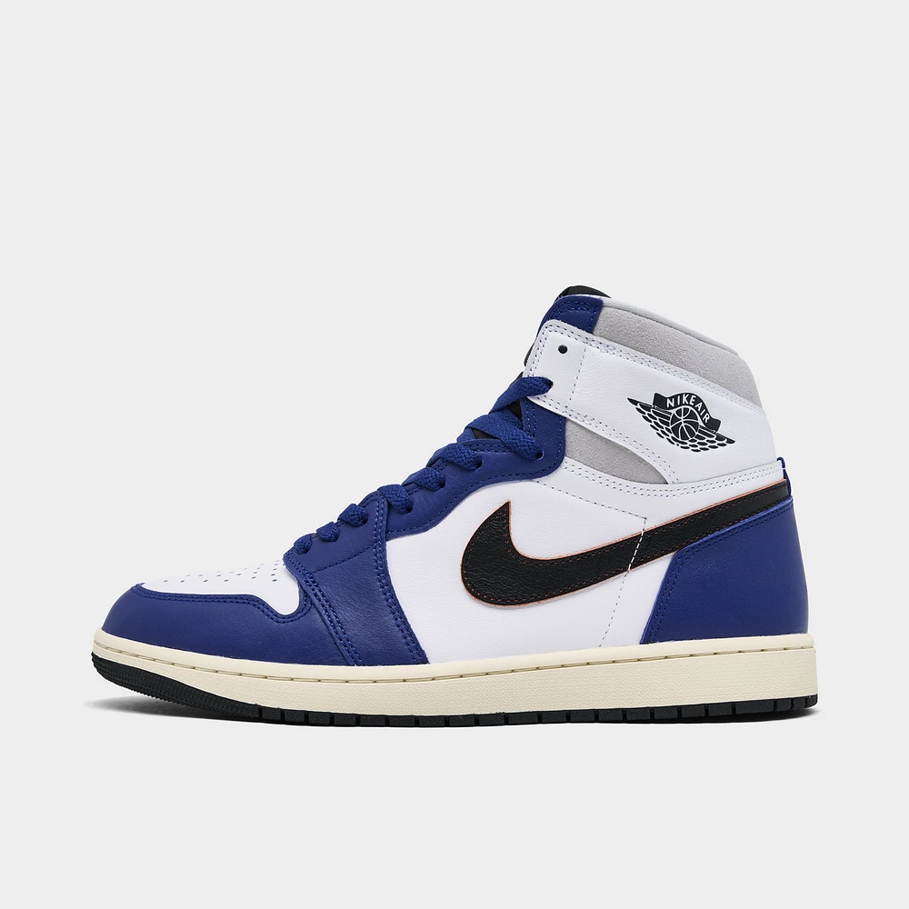 Jordan 1 Retro High OG White / Black Neutral Grey - Deep Royal Blue