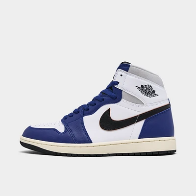 Jordan 1 Retro High OG White / Black Neutral Grey - Deep Royal Blue