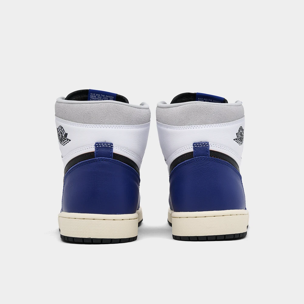 Jordan 1 Retro High OG White / Black Neutral Grey - Deep Royal Blue
