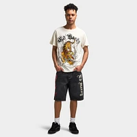 Ed Hardy Crawling Tiger Graphic T-Shirt / Ivory