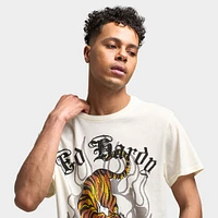 Ed Hardy Crawling Tiger Graphic T-Shirt / Ivory