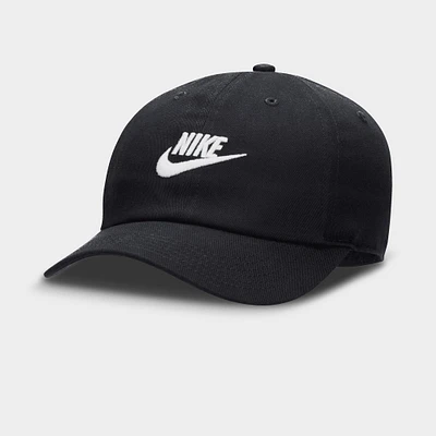 Nike Club Kids' Unstructured Futura Wash Cap Black / White