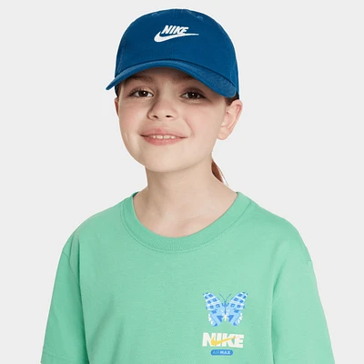 Nike Kids Unstructured Futura Wash Strapback Cap Court Blue / White