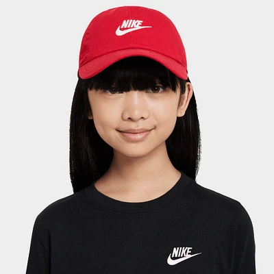 Nike Kids Unstructured Futura Wash Strapback Cap University Red / White