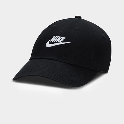 Nike Club Unstructured Futura Wash Cap Black / White