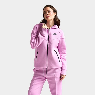 Nike Sportswear Women's Tech Fleece Windrunner Full Zip Hoodie Beyond Pink / Black