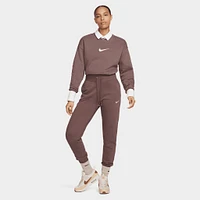 Nike Sportswear Women's Phoenix Fleece High-Waisted Joggers Plum Eclipse / White