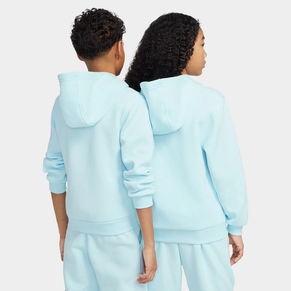 Nike Sportswear Club Fleece Juniors' Pullover Hoodie Glacier Blue / White