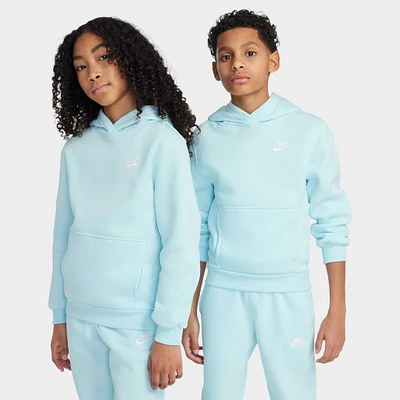 Nike Sportswear Club Fleece Juniors' Pullover Hoodie Glacier Blue / White