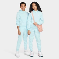 Nike Sportswear Club Fleece Juniors' Pullover Hoodie Glacier Blue / White