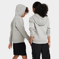 Nike Sportswear Club Fleece Juniors' Full Zip Hoodie Dark Grey Heather / Base - White