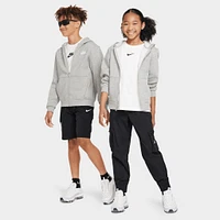 Nike Sportswear Club Fleece Juniors' Full Zip Hoodie Dark Grey Heather / Base - White