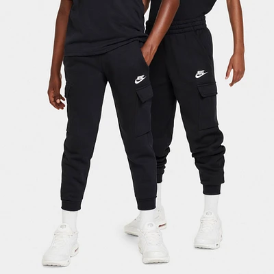 Nike Sportswear Junior Boys' Club Fleece Cargo Joggers Black / White