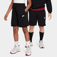 Nike Sportswear Juniors' Club Fleece French Terry Shorts Black / White