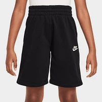 Nike Sportswear Juniors' Club Fleece French Terry Shorts Black / White