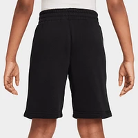Nike Sportswear Juniors' Club Fleece French Terry Shorts Black / White