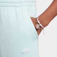 Nike Sportswear Juniors' Club Fleece French Terry Shorts Glacier Blue / White