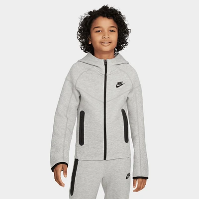 Nike Sportswear Junior Boys' Tech Fleece Full Zip Hoodie Dark Grey Heather / Black