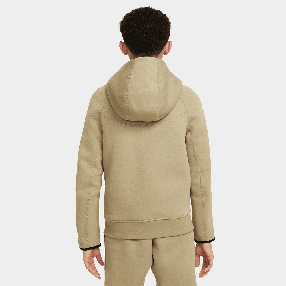 Nike Junior Boys' Tech Fleece Full-Zip Hoodie Neutral Olive / Black