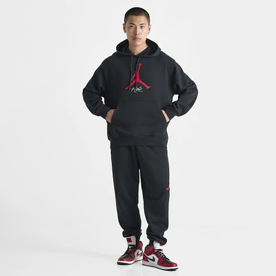 Jordan Essentials Fleece Pullover Hoodie Black / Gym Red