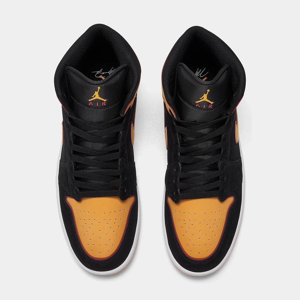 Jordan 1 Mid SE Black / Vivid Orange - Cardinal Red