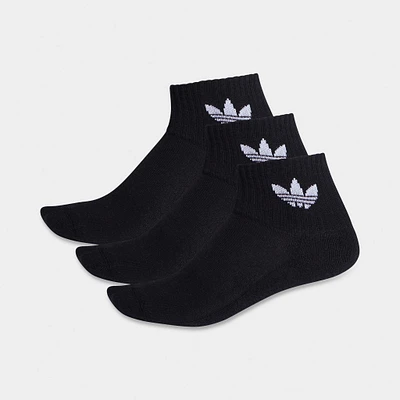 adidas Originals Mid-Cut Ankle Socks (3 Pack) / Black