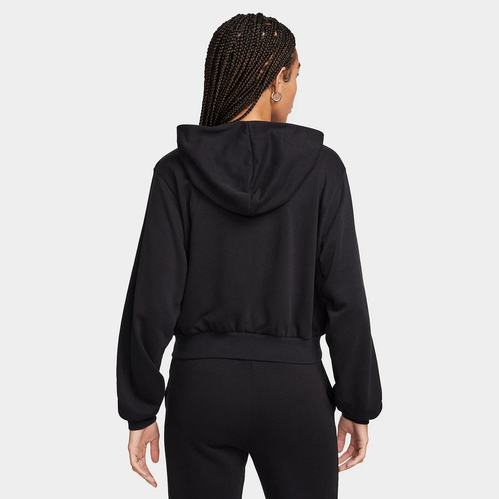 Nike Sportswear Chill Terry Women's Loose Full Zip French Hoodie Black / Sail