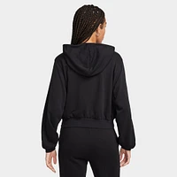 Nike Sportswear Chill Terry Women's Loose Full Zip French Hoodie Black / Sail