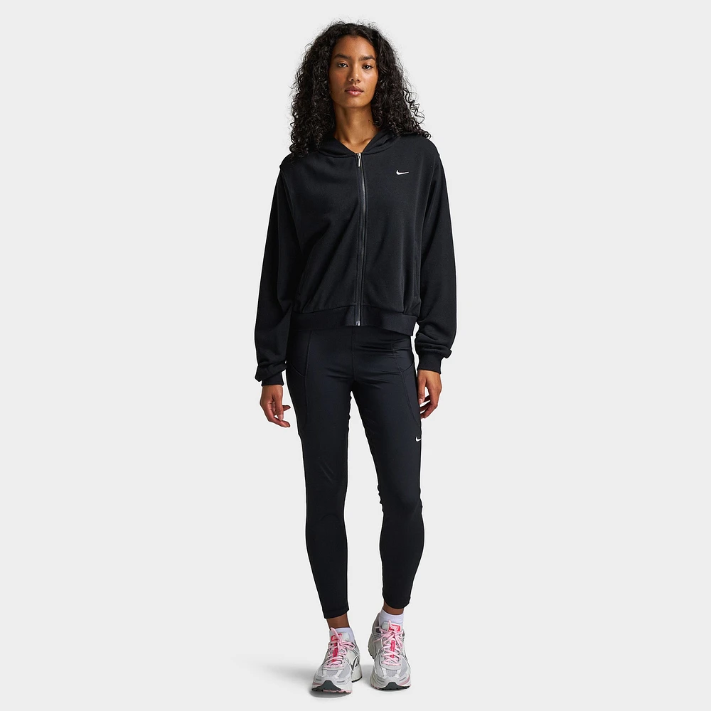 Nike Sportswear Chill Terry Women's Loose Full Zip French Hoodie Black / Sail