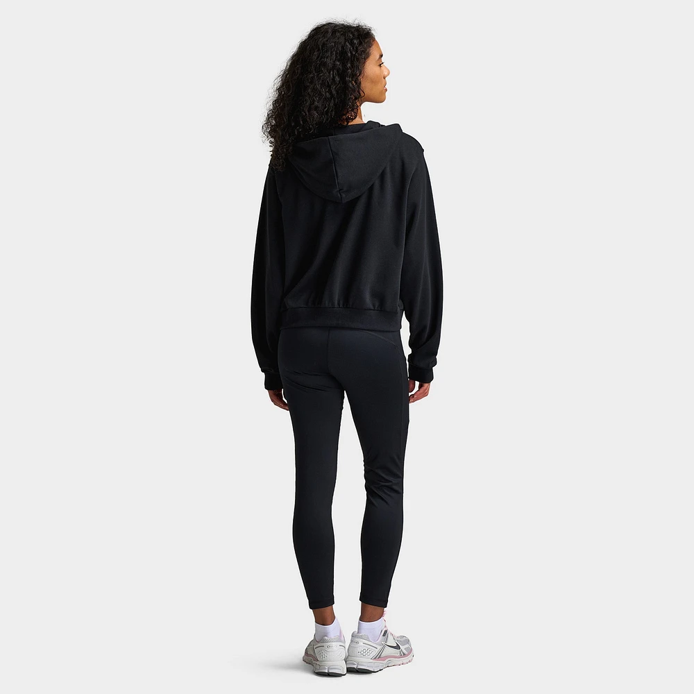 Nike Sportswear Chill Terry Women's Loose Full Zip French Hoodie Black / Sail