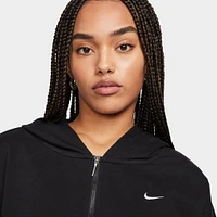 Nike Sportswear Chill Terry Women's Loose Full Zip French Hoodie Black / Sail
